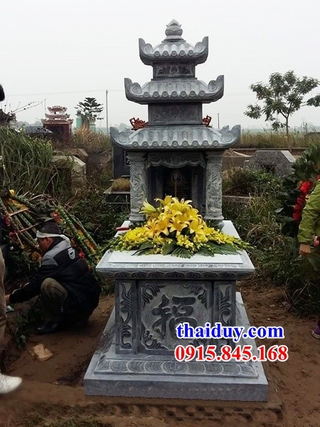 15 mẫu lăng mộ bằng đá mỹ nghệ ba mái thiết kế đơn giản đẹp tại Tuyên Quang