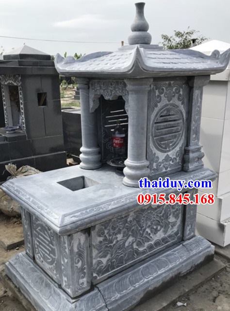 15 mẫu lăng mộ bằng đá xanh Thanh Hoá nguyên khối một mái một đao đơn giản tại Hà Nam