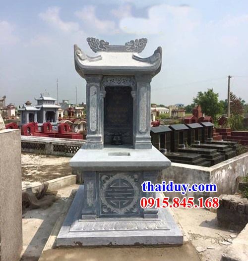 15 mẫu lăng mộ bằng đá xanh Thanh Hoá nguyên khối một mái thiết kế đơn giản tại Hà Nam