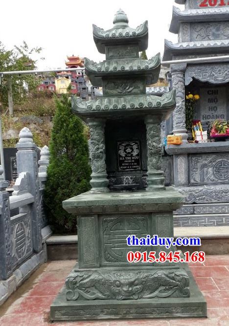 15 mẫu lăng mộ bằng đá xanh rêu ba mái thiết kế hiện đại đẹp tại Tuyên Quang
