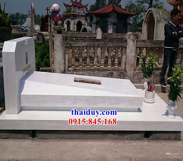 15 mẫu lăng mộ đá trắng mỹ nghệ cao cấp không mái tại Ninh Bình