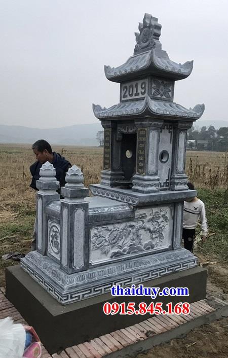 20 mẫu lăng mộ bằng đá mỹ nghệ cao cấp chạm trổ tứ quý đơn giản hai mái tại Quảng Ninh