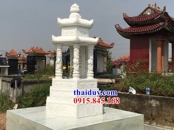 20 mẫu lăng mộ bằng đá trắng tự nhiên cao cấp hai mái hiện đại tại Nam Định