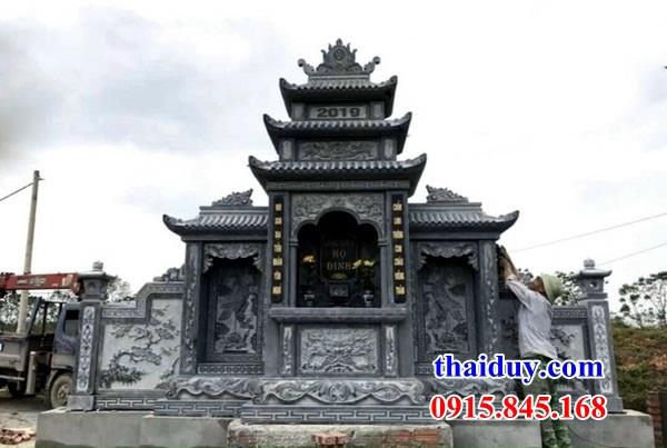 22 lăng mộ thờ chung gia đình dòng tộc bằng đá tự nhiên cao cấp ba mái đẹp nhất tại Bình Thuận
