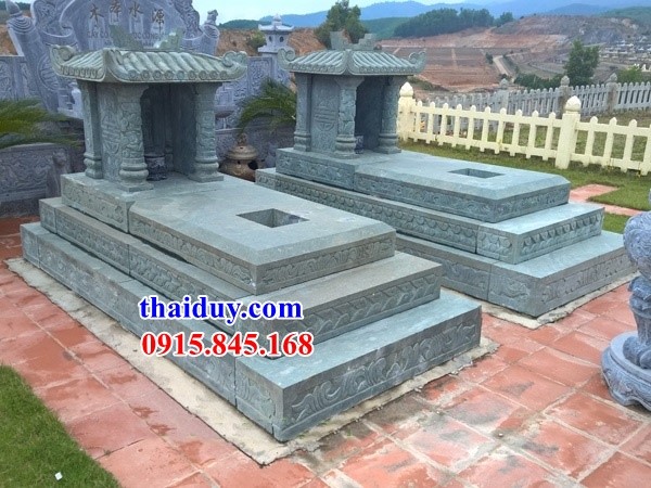 25 mẫu lăng mộ tam cấp bằng đá nguyên khối một mái đơn giản tại Vĩnh Long