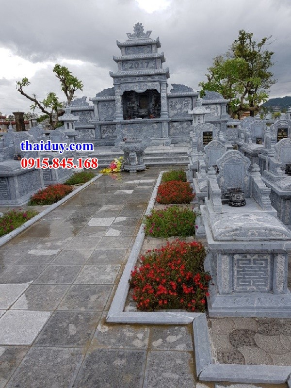27 mẫu lăng mộ ba đao nghĩa trang gia đình dòng tộc bằng đá Ninh bình chạm khắc hoa văn đẹp tại Bắc Giang