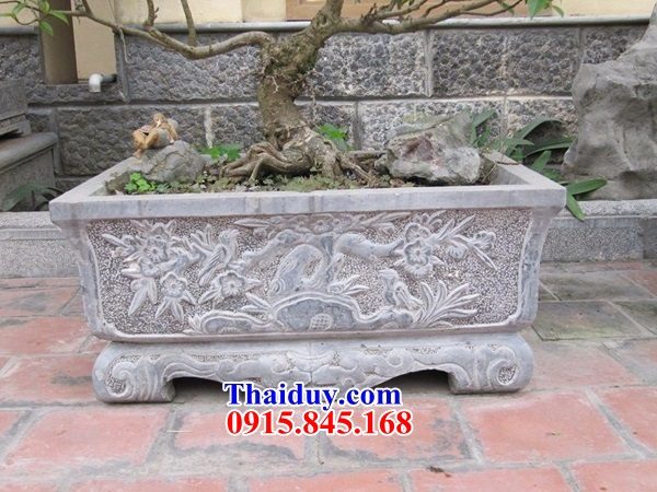 33 Chậu cảnh bonsai bằng đá chạm trổ tứ quý đẹp nhất tại Kon Tum