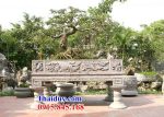 49 chậu cảnh bằng đá xanh Thanh Hoá chạm trổ tứ quý tại đền chùa ở Trà Vinh