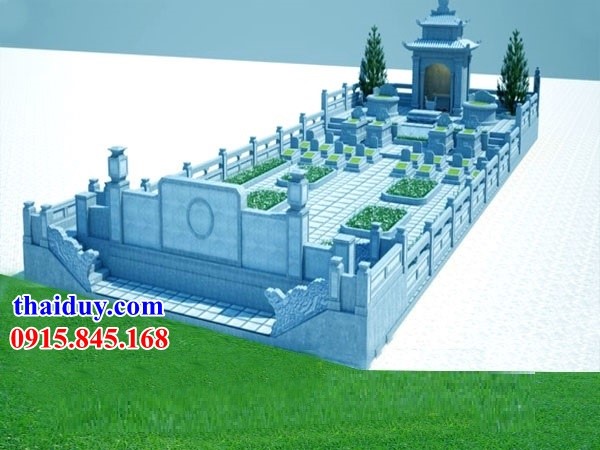 5 mẫu thiết kế lăng mộ dòng ho bằng đá hai mái hiện đại chuẩn phong thuỷ tại Thái Bình