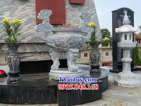 60 mẫu lư hương lăng mộ khu tưởng niệm bằng đá tự nhiên cao cấp chạm khắc hoa văn tinh xảo tại Thái Nguyên