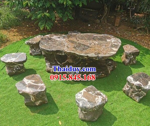 74 Bộ bàn ghế bằng đá thiết kế hiện đại tại Bình Định