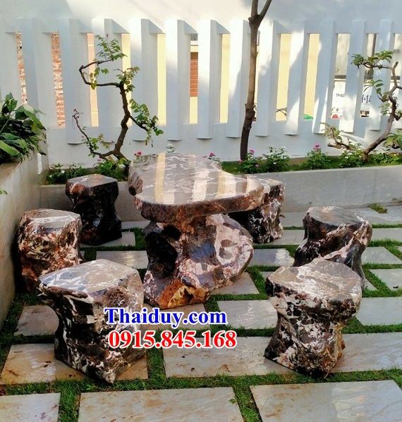 74 Bộ bàn ghế bằng đá thổ cẩm  thiết kế hiện đại tại Bình Định