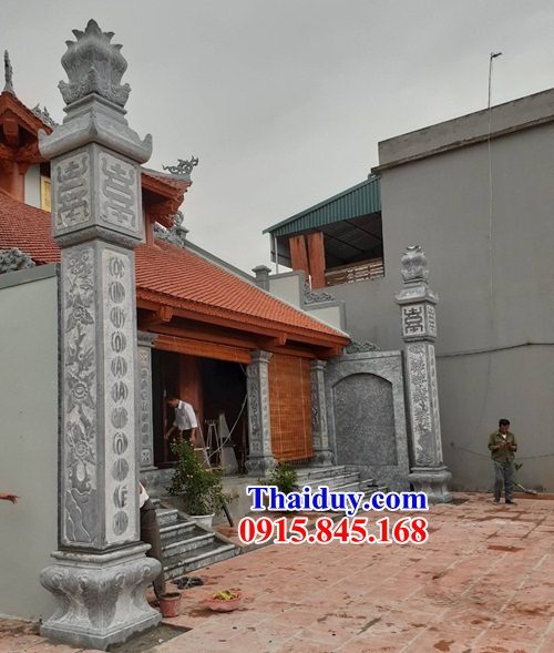 Cột đồng trụ nhà thờ tổ bằng đá xanh bán tại Ninh Bình