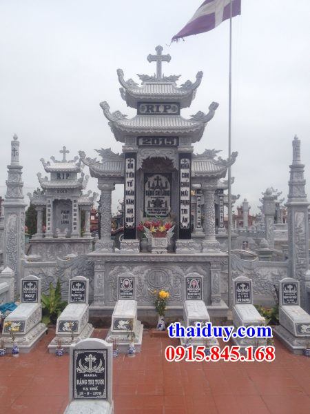 Địa chỉ bán lăng mộ nghĩa trang dòng tộc ba mái đạo thiên chúa công giáo bằng đá khối tại Hà Nội
