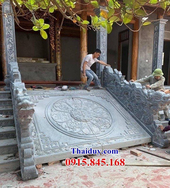 Hình ảnh rồng chiếu rồng đình chùa miếu bằng đá phong thủy thiết kế hiện đại bán tại Sơn La