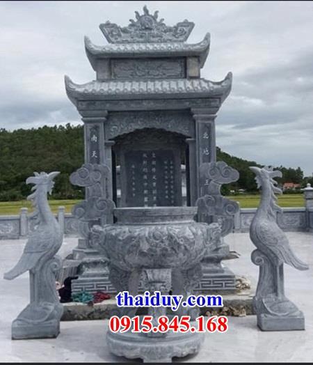 Lắp ghép lăng mộ hai đao thờ chung gia tộc bằng đá nguyên khối Ninh Bình tại Cao Bằng