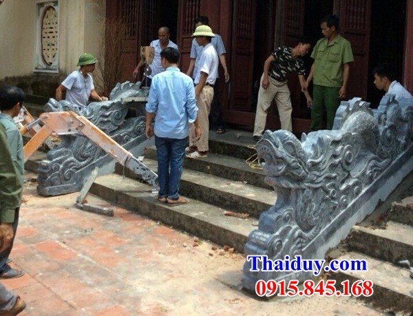 Thi công làm rồng từ đường dòng họ bằng đá Thanh hóa phong thủy đẹp tại Bình Phước