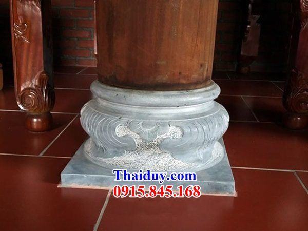 Xây lắp 66 chân tảng cột gỗ bằng đá mỹ nghệ Ninh Bình chạm khắc hoa văn tại Sóc Trăng