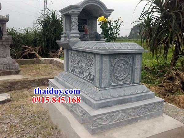 10 mẫu lăng mộ đôi một mái hiện đại bằng đá xanh chạm trổ tứ quý tại Điện Biên