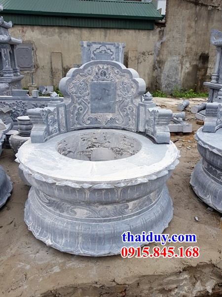 10 mẫu lăng mộ tròn đá xanh tự nhiên cao cấp không mái thiết kế độc đáo tại Thanh Hoá