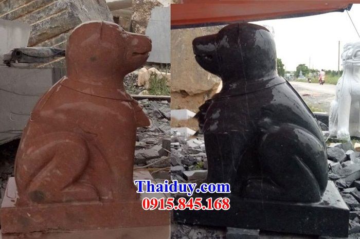 10 tượng chó cảnh trấn yểm đền chùa biệt thự bằng đá tự nhiên cao cấp tại Sài Gòn