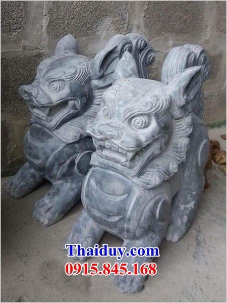 11 mẫu nghê đá tự nhiên cao cấp canh cổng nhà thờ họ điêu khắc tinh xảo tại Yên Bái