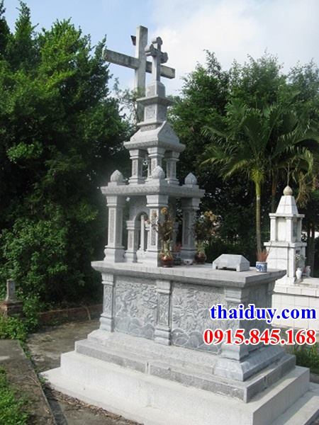 15 mẫu lăng mộ công giáo một mái bằng đá cao cấp chạm khắc đẹp tại Quảng Ngãi