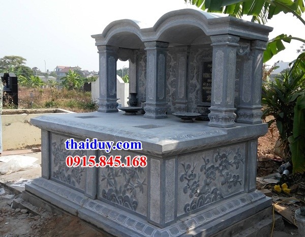 20 lăng mộ đôi bằng đá cao cấp đơn giản một mái chạm trổ tứ quý đẹp nhất tại Hà Tĩnhi