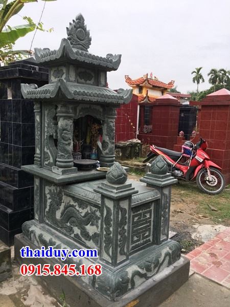 20 mẫu lăng mộ đá xanh rêu hai mái cao cấp thiết kế hiện đại chạm khắc rồng tại Bình Định