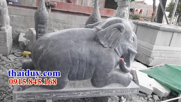 25 voi bằng đá mỹ nghệ Ninh Bình kích thước phong thủy đặt sân từ đường