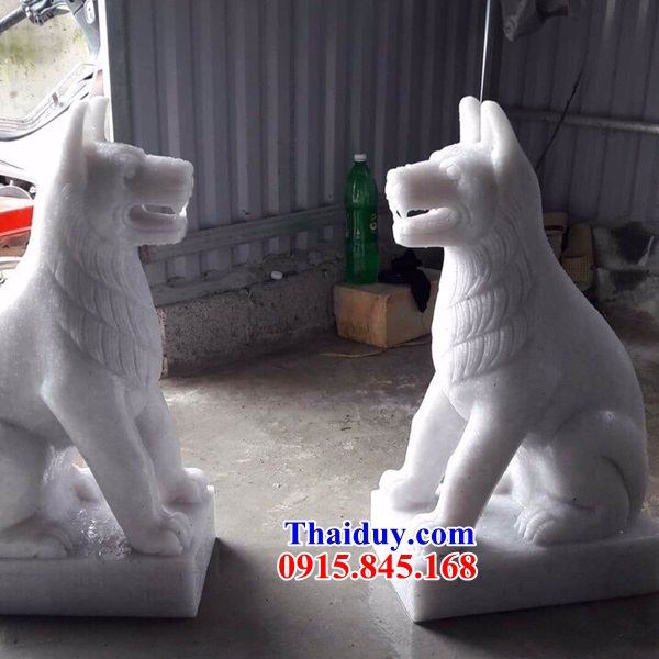 26 mẫu chó trấn yểm biệt thự tư gia bằng đá trắng cao cấp tại Vĩnh Long