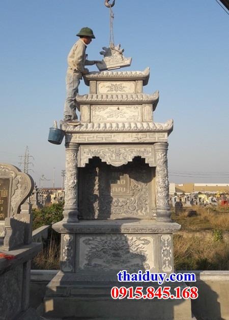 28 lăng mộ ba đao thờ chung dòng tộc bằng đá mỹ nghệ thi công lắp đặt tại Thanh Hóa