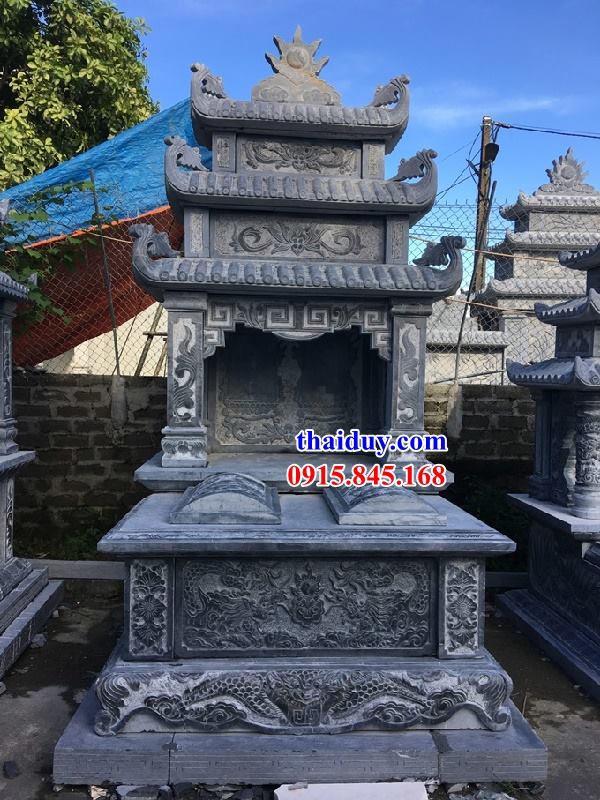 30 lăng mộ ba đao thờ anh em sinh đôi bằng đá xanh tự nhiên cất tro cốt tại Điện Biên