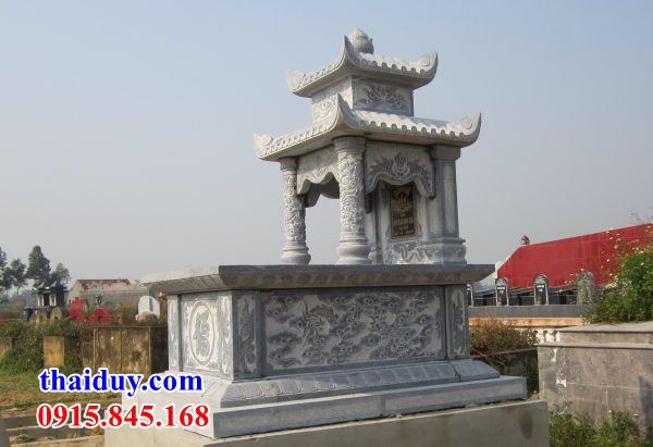 34 lăng mộ hai mái hai đao bằng đá chạm khắc hoa văn đẹp nhất tại Hưng Yên