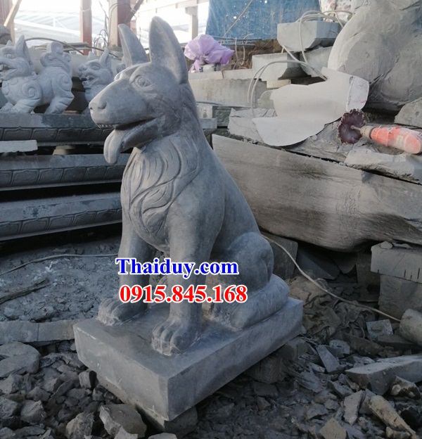 34 mẫu chó cảnh trấn yểm lăng mộ đền chùa bằng đá tại Cà Mau
