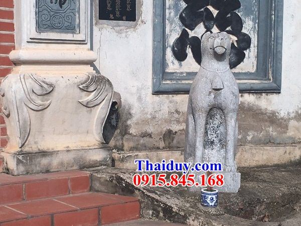 34 mẫu chó cảnh trấn yểm lăng mộ đền chùa bằng đá tự nhiên nguyên khối tại Cà Mau