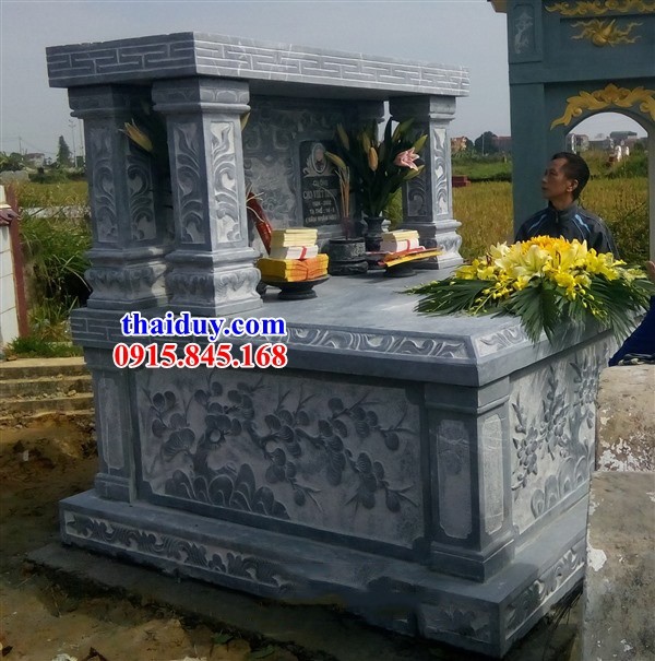 40 lăng mộ công giáo bằng đá xanh nguyên khối một mái chạm trổ tứ quý đẹp hiện đại tại Đà Nẵng