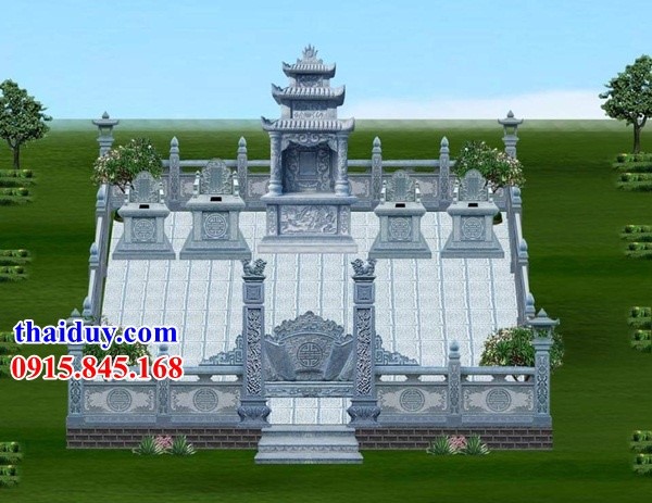 44 hình ảnh thiết kế khu lăng mộ đá đơn giản đẹp ba mái tại Quảng Ngãi