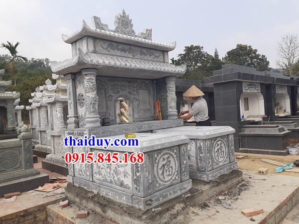 47 lăng mộ hai đao thờ chung anh em sinh đôi bằng đá mỹ nghệ Ninh Bình bán báo giá tại Lai Châu