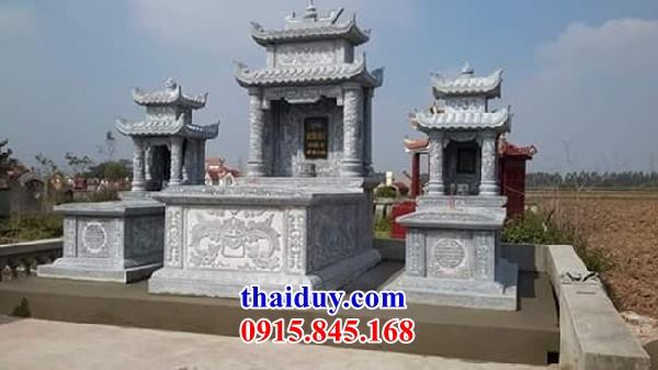 48 lăng mộ hai mái bằng đá xanh nguyên khối cất tro cốt tại Nghệ An