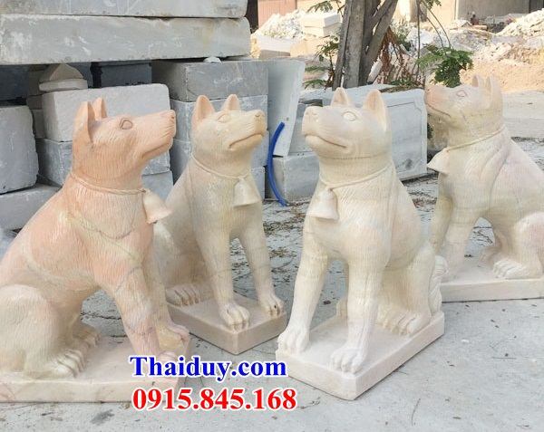 5 hình ảnh chó phong thủy trấn yểm tư gia bằng đá vàng tự nhiên cao cấp tại Hà Giang