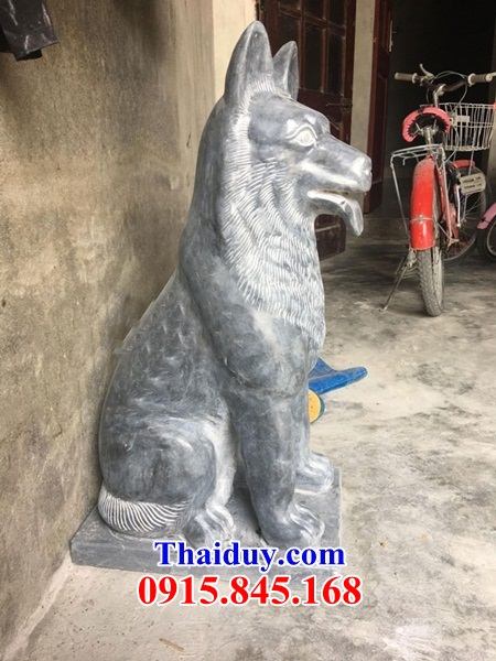 5 mẫu tượng chó cảnh canh nhà bằng đá xanh tự nhiên cao cấp tại Kiên Giang