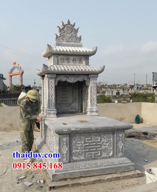 50 hình ảnh lăng mộ bằng đá mỹ nghệ hai mái đơn giản kích thước lớn tại Khánh Hoà