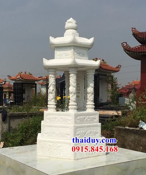50 hình ảnh lăng mộ đá trắng tam cấp hai mái đơn giản hiện đại tại Khánh Hoà