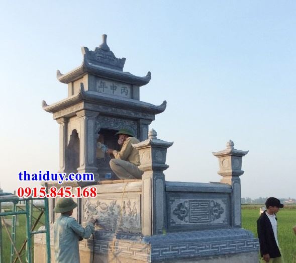50 lăng mộ hai mái 2 đao bằng đá Ninh Bình kích thước lớn tại Quảng Bình