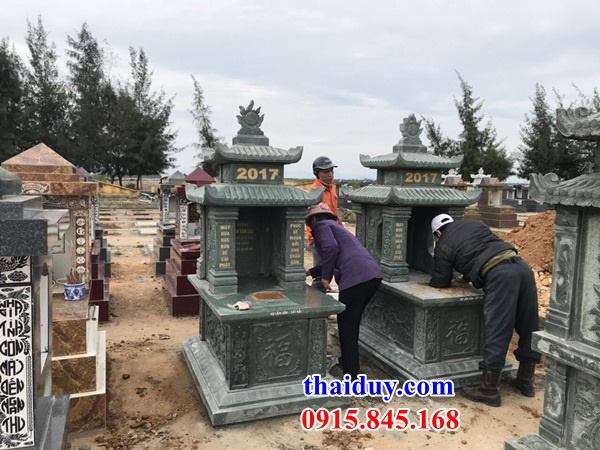 53 lăng mộ hai mái bằng đá xanh rêuđể hũ tro cốt tại Tây Ninh