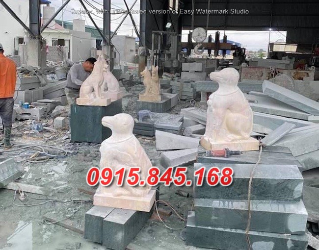 56 - Tượng chó phong thuỷ đá granite bán Đồng Nai