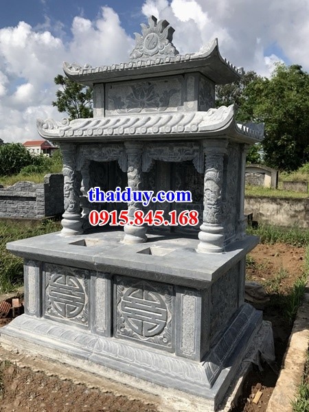 60 lăng mộ đôi gia đình bằng đá kích thước phong thủy hai mái tại Đắk Nông