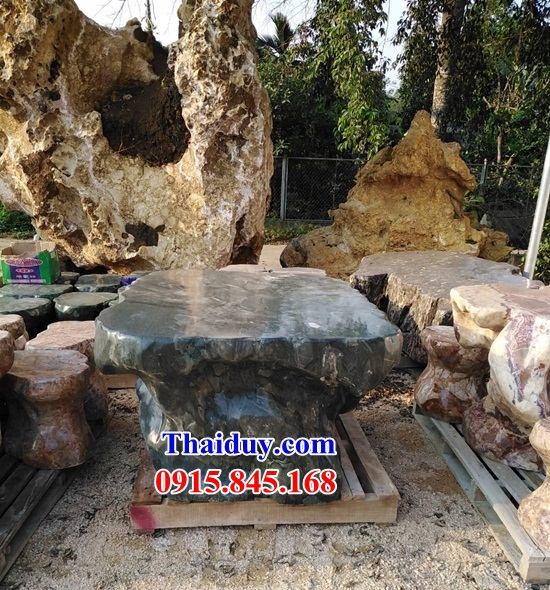 82 bộ bàn ghế đặt sân vườn bằng đá khối Thanh Hóa tự nhiên bán toàn quốc