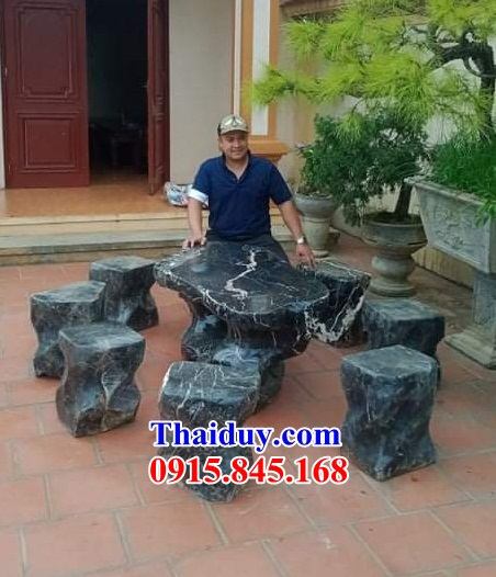 82 bộ bàn ghế đặt sân vườn bằng đá khối Thanh Hóa